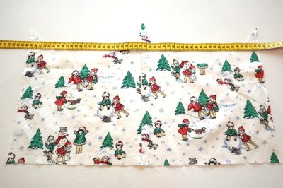 画像2: アメリカ製　ヴィンテージファブリック　クリスマス子供