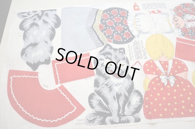 画像2: アメリカ製　ヴィンテージファブリック　赤ずきんちゃん (2)