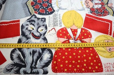画像1: アメリカ製　ヴィンテージファブリック　赤ずきんちゃん