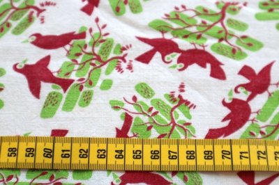 画像1: アメリカ製　ヴィンテージフィードサック　小鳥ちゃん