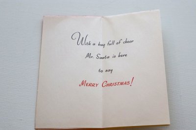 画像1: アメリカ製　ヴィンテージグリーティングカード　クリスマス　サンタ