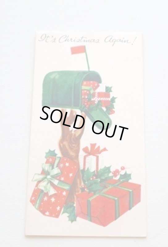 画像1: アメリカ製　ヴィンテージグリーティングカード　クリスマス　ポスト (1)