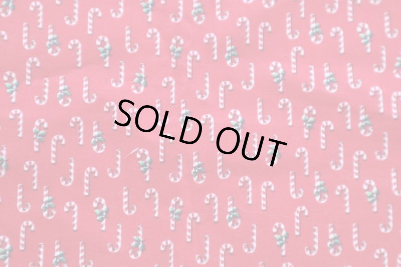 画像1: アメリカ製　ヴィンテージファブリック　クリスマス　キャンディ (1)