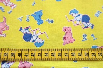 画像2: アメリカ製　ヴィンテージフィードサック　子供とわんちゃん