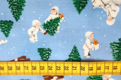 画像3: アメリカ製　ヴィンテージファブリック　子供とツリー