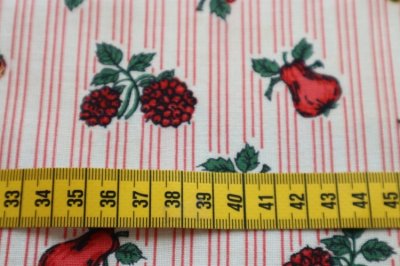 画像1: アメリカ製　ヴィンテージフィードサック　フルーツストライプ