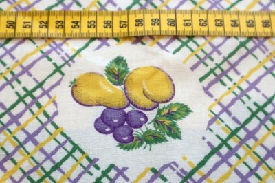 画像2: アメリカ製　ヴィンテージフィードサック　フルーツチェック