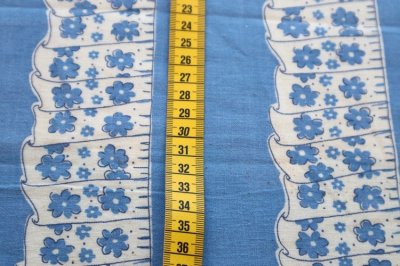 画像3: アメリカ製　ヴィンテージフィードサック　レースボーダー