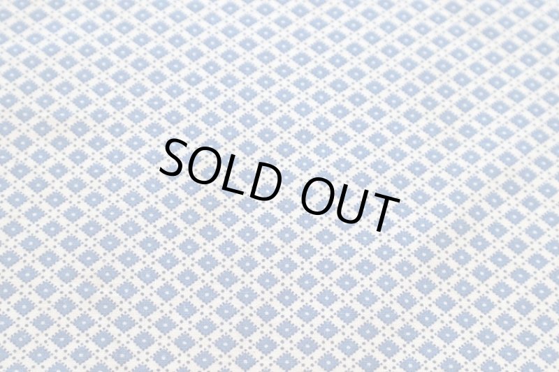 画像1: アメリカ製　ヴィンテージフィードサック　ジオメトリック　ブルー (1)