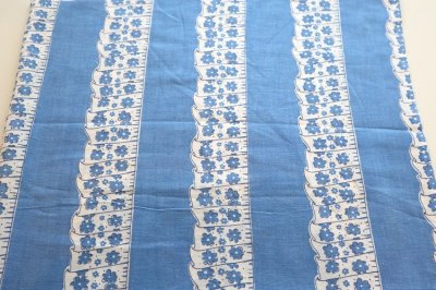 画像1: アメリカ製　ヴィンテージフィードサック　レースボーダー