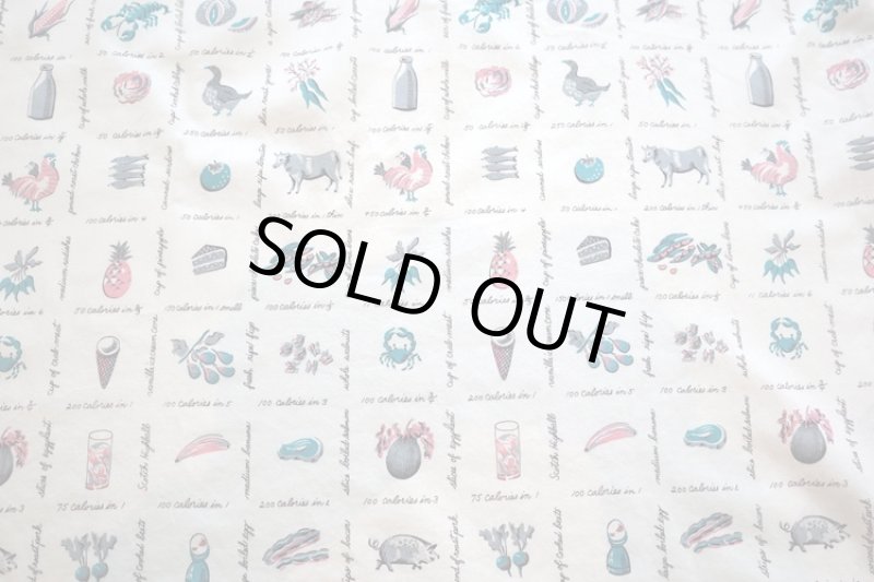 画像1: アメリカ製　ヴィンテージファブリック　カロリー (1)