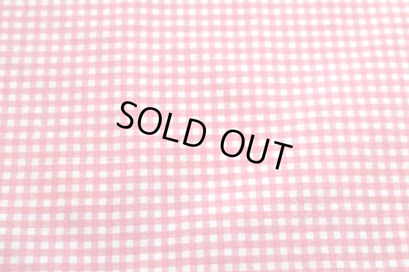 画像1: アメリカ製　ヴィンテージフィードサック　ギンガムチェック　ピンク (1)