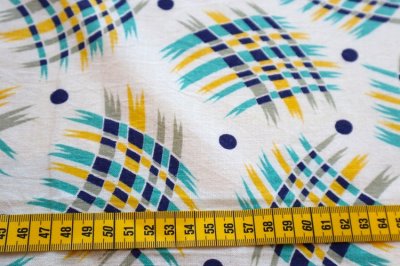 画像1: アメリカ製　ヴィンテージフィードサック　ジオメトリック