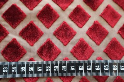 画像1: アメリカ製　ヴィンテージ　カットベルベットファブリック　