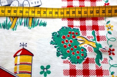 画像3: アメリカ製　ヴィンテージフィードサック　カントリーシーン