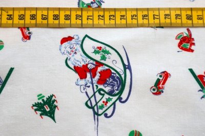 画像3: アメリカ製　ヴィンテージファブリック　サンタと仲間たち