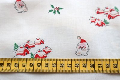 画像1: アメリカ製　ヴィンテージファブリック　サンタクロース