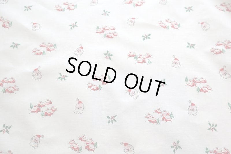 画像1: アメリカ製　ヴィンテージファブリック　サンタクロース (1)