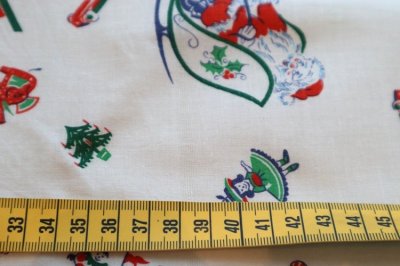 画像3: アメリカ製　ヴィンテージファブリック　サンタと仲間たち