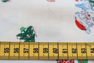 画像2: アメリカ製　ヴィンテージファブリック　サンタと仲間たち