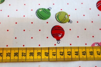 画像1: アメリカ製　ヴィンテージファブリック　クリスマス　クリスマスボール