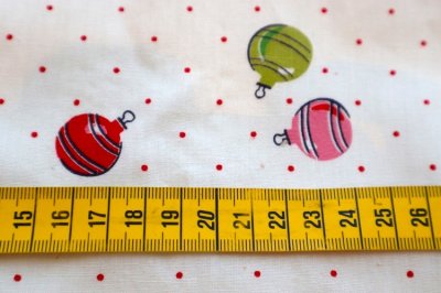 画像2: アメリカ製　ヴィンテージファブリック　クリスマス　クリスマスボール