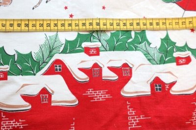 画像2: アメリカ製　ヴィンテージファブリック　クリスマス　