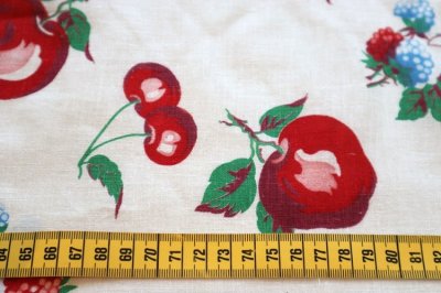 画像1: アメリカ製　ヴィンテージフィードサック　ファブリック　フルーツ