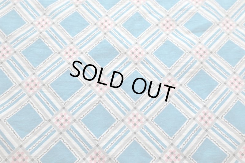 画像1: アメリカ製　ヴィンテージフィードサック　チェック (1)