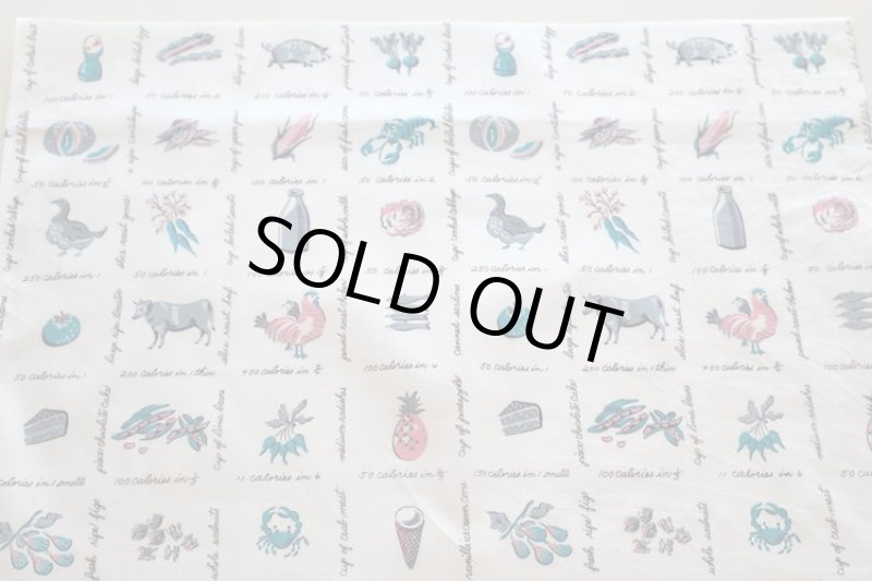 画像1: アメリカ製　ヴィンテージファブリック　カロリー (1)