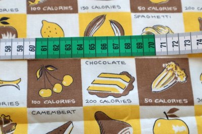 画像2: アメリカ製　ヴィンテージ　ファブリック　カロリー