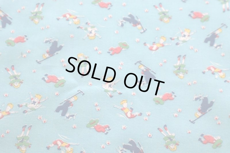 画像1: アメリカ製　ヴィンテージ　ファブリック　ナーサリーライム (1)