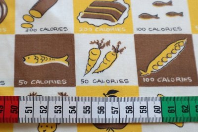 画像1: アメリカ製　ヴィンテージ　ファブリック　カロリー