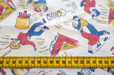 画像1: アメリカ製　ヴィンテージフィードサック　ファブリック　フォークダンス