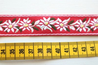 画像3: ドイツ製　ヴィンテージジャガードリボン　エーデルワイス　