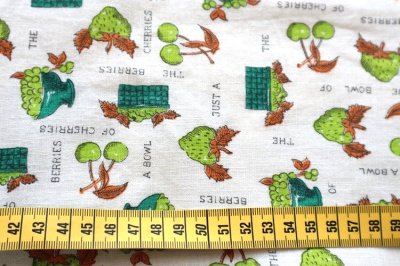 画像1: アメリカ製　ヴィンテージフィードサック  チェリー、ベリー