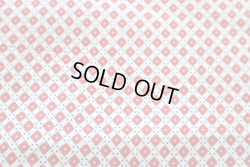 画像1: アメリカ製　ヴィンテージフィードサック　ジオメトリック　レッド (1)