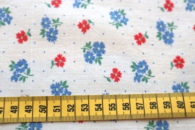 画像1: アメリカ製　ヴィンテージフィードサック　スモールフラワー