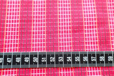 画像1: フランス製　ヴィンテージファブリック　チェックボーダー