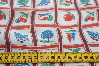 画像1: アメリカ製　ヴィンテージ　フィードサックファブリック　カントリーアイテム