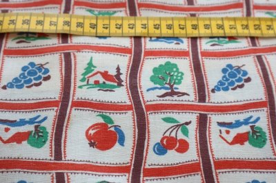 画像2: アメリカ製　ヴィンテージ　フィードサックファブリック　カントリーアイテム