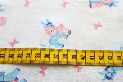 画像2: アメリカ製　ヴィンテージフィードサック 子供とポニー