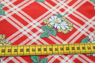 画像2: アメリカ製　ヴィンテージフィードサック 　デイジー＆チェック