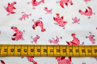 画像2: アメリカ製　ヴィンテージ　ファブリック　にわとりさん
