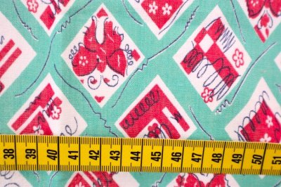 画像1: アメリカ製　ヴィンテージ　フィードサック　スクエア　リボン