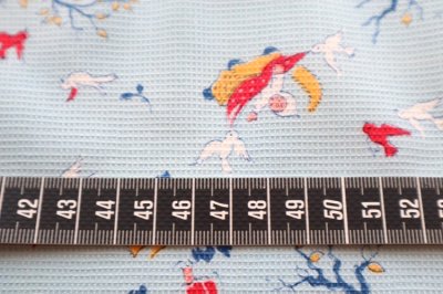 画像2: フランス製　ヴィンテージファブリック　ベビーと小鳥　