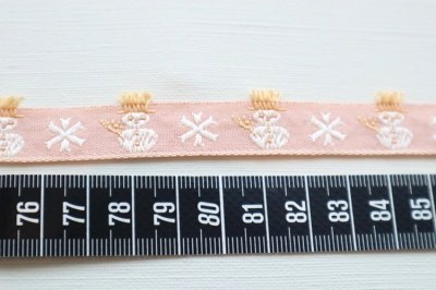 画像1: フランス製　ヴィンテージリボン　スノーマン