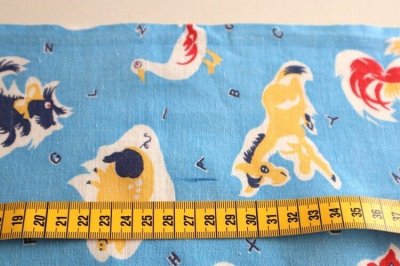画像2: アメリカ製　ヴィンテージフィードサック　アルファベットとわんちゃん、ねこちゃん SALE!