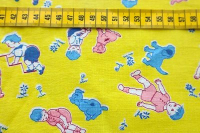 画像2: アメリカ製　ヴィンテージフィードサック　子供とわんちゃん
