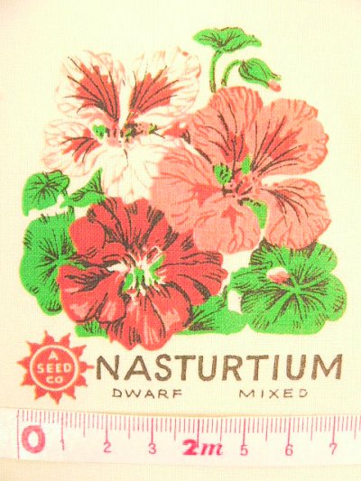 画像1: 転写カットクロス　NASTURTIUM 